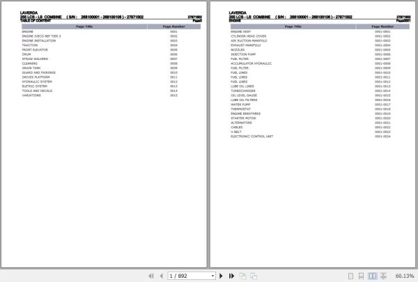 Laverda Combine 255 LCS LS Parts Catalog 27971502 1