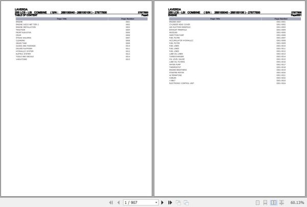 Laverda Combine 255 LCS LSI Parts Catalog 27977500 1