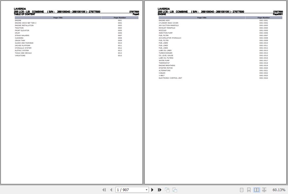 Laverda Combine 255 LCS LSI Parts Catalog 27977500 1