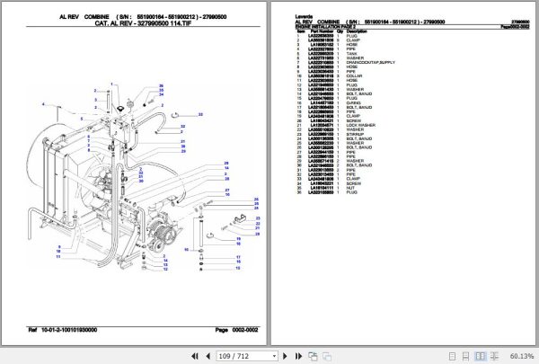 Laverda Combine AL REV Parts Catalog 27990500 2