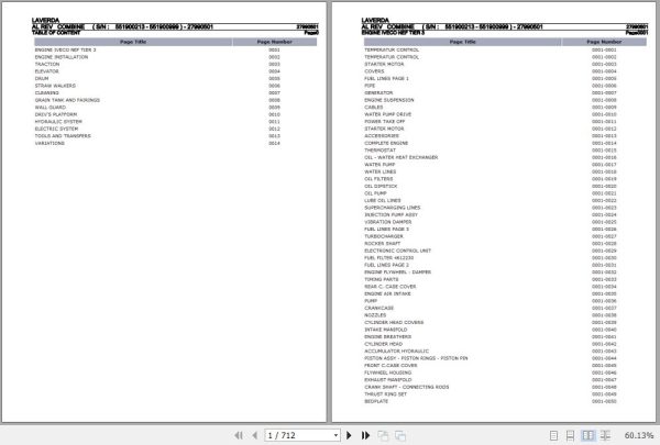 Laverda Combine AL REV Parts Catalog 27990501 1