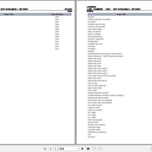 Laverda Combine L 625 Parts Catalog 46110401 1