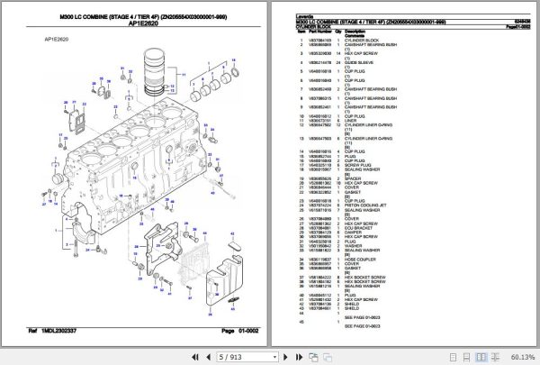 Laverda Combine M300 LC Parts Catalog 6246436 2