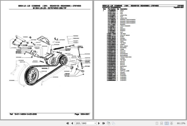 Laverda Combine M304 LS LSI Parts Catalog 27974503 3