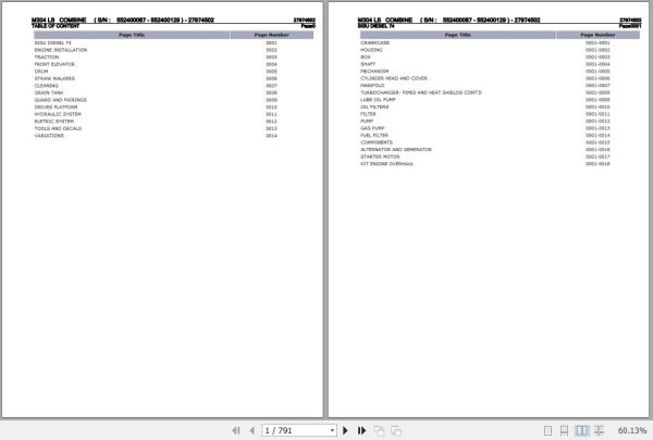 Laverda Combine M304 LS Parts Catalog 27974502 1