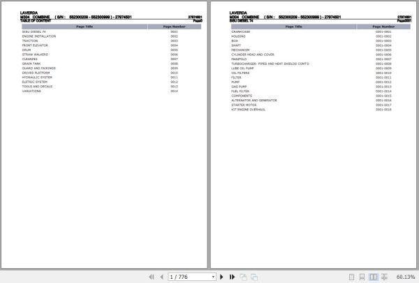 Laverda Combine M304 Parts Catalog 27974501 1