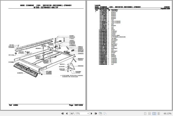 Laverda Combine M305 Parts Catalog 27964501 3