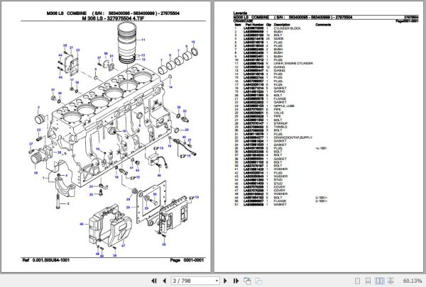 Laverda Combine M306 LS Parts Catalog 27975504 2