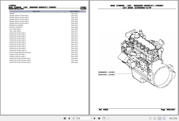 Laverda Combine M306 Parts Catalog 27953501 2