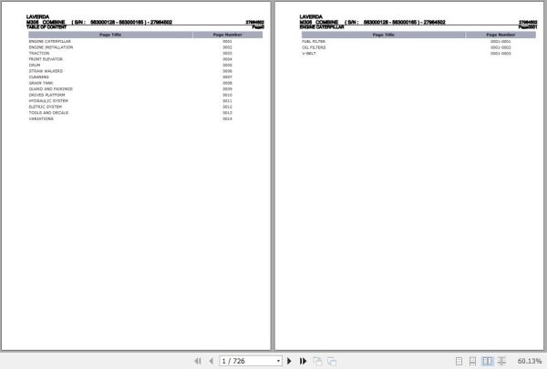 Laverda Combine M306 Parts Catalog 27964502 1