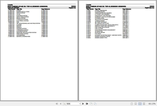 Laverda Combine M400 Parts Catalog 3906484 1