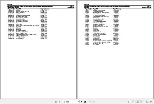 Laverda Combine REV200 Parts Catalog 3906479 1