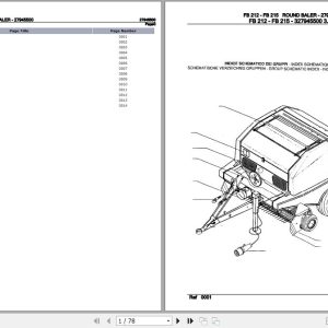 Laverda Round Baler FB 212 FB 215 Parts Catalog 27945500 1
