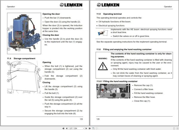 Lemken Mounted Field Sprayers Sirius 10 Sirius 12 Operating Instructions 17510542 2