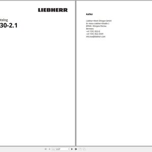 Liebherr Mobile Crane LTM 1030 2.1 041135 Spare Parst Catalog 1
