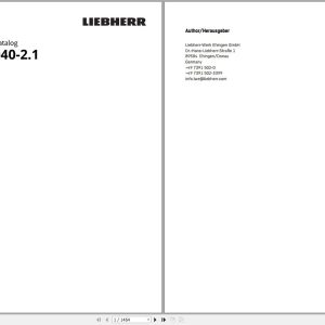 Liebherr Mobile Crane LTM 1040 2.1 051774 Spare Parts Catalog 1