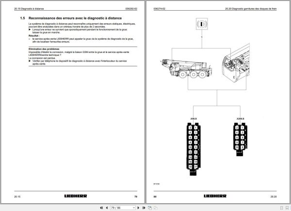 Liebherr Mobile Crane LTM 1070 4.2 060146 Operating Parts Technical Manual Wiring Diagram 4