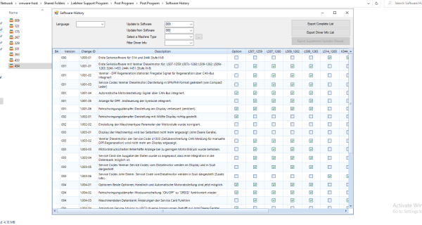 Liebherr Software History