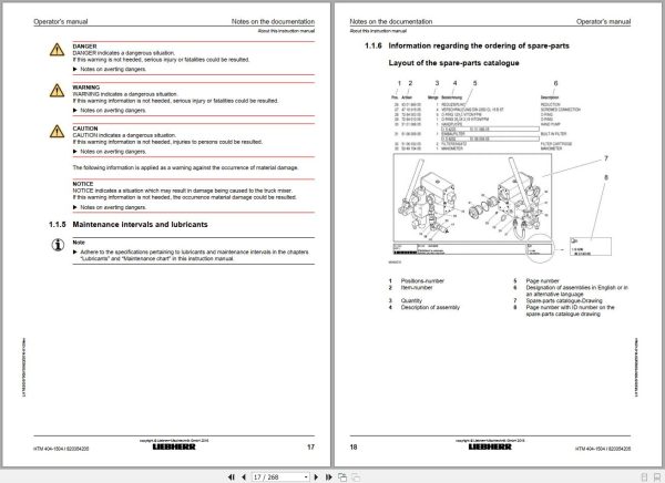 Liebherr Truck Mixer HTM0704S 04.02 963009 Operating Parts Manual Electrical Schematic 2
