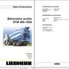 Liebherr Truck Mixer HTM0704S 04.02 964968 Operating Parts Manual Electrical Schematic 1