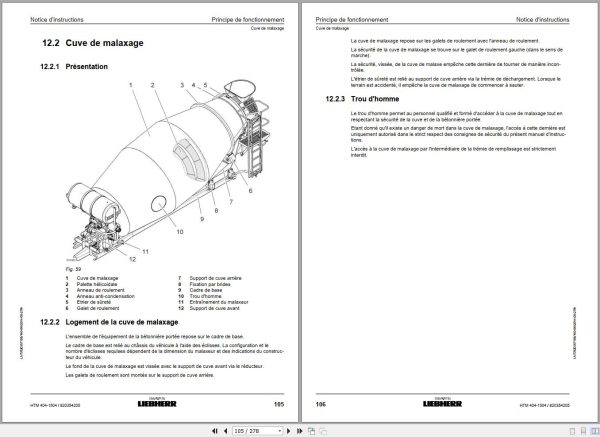 Liebherr Truck Mixer HTM0704S 04.02 964970 Operating Parts Manual Electrical Schematic 2