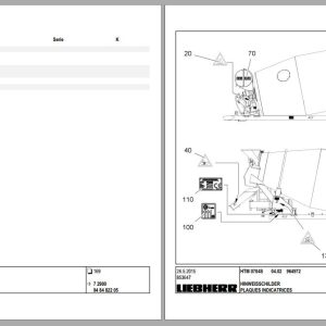 Liebherr Truck Mixer HTM0704S 04.02 964972 Operating Parts Manual Electrical Schematic 3