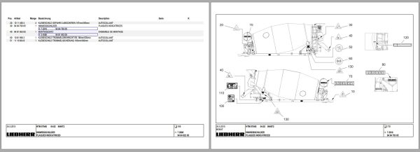 Liebherr Truck Mixer HTM0704S 04.02 964972 Operating Parts Manual Electrical Schematic 3