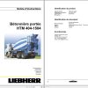 Liebherr Truck Mixer HTM0704S 04.02 964974 Operating Parts Manual Electrical Schematic 1