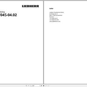 Liebherr Truck Mixer HTM0704S 04.02 964974 Operating Parts Manual Electrical Schematic 3