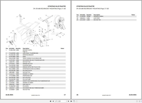 Liebherr Truck Mixer HTM0704S 04.02 964978 Operating Parts Manual Electrical Schematic 3