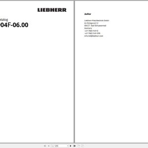 Liebherr Truck Mixer HTM0904F 06.00 964095 Operating Parts Manual 3