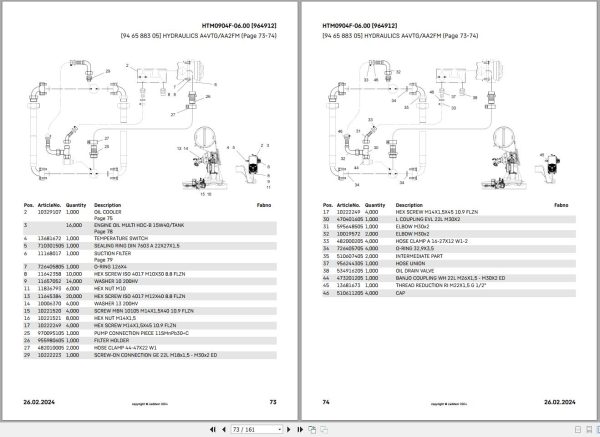 Liebherr Truck Mixer HTM0904F 06.00 964912 Operating Parts Manual Wiring Diagram 4