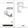 Liebherr Truck Mixer HTM0904F 06.00 964914 Operating Parts Manual Wiring Diagram 1