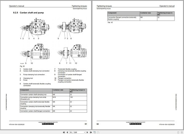Liebherr Truck Mixer HTM10MS 07.01 964918 Operating Parts Manual Electrical Schematic 2