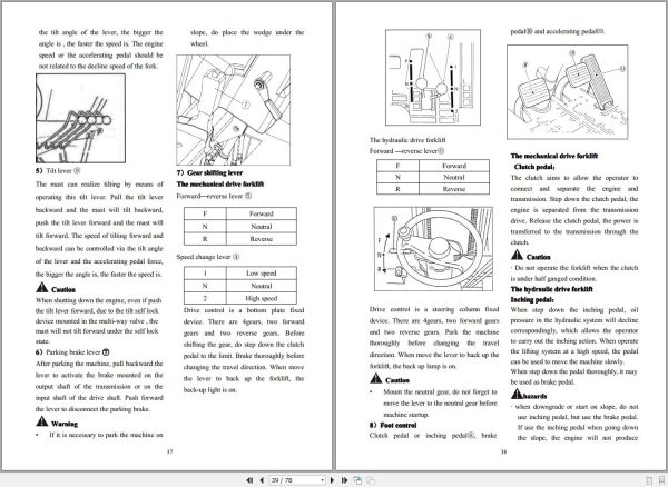 Lonking Forklift LG20D LG35DT Operators Manual EN 2