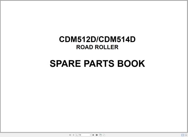 Lonking Roller CDM512D CDM514D Spare Parts Catalog EN 1