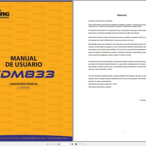 Lonking Wheel Loader CDM833 Operators Manual ES 1