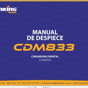 Lonking Wheel Loader CDM833 Spare Parts Catalog ES 1