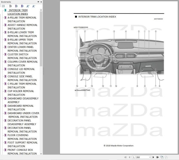Mazda CX5 2017 2018 Workshop Manual 1