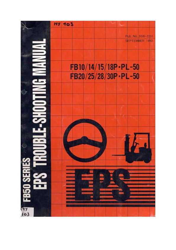 Nichiyu Forklift FB10P 50 to FB30PL 50 EPS Troubleshooting Manual 1
