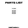 Nichiyu Forklift FBC20P 70 FBC25P 70 FBC30P 70 Parts Manual 04 P 2408 1