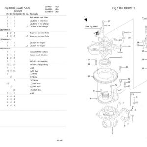 Nichiyu Forklift FBD 70 Parts Manual 1