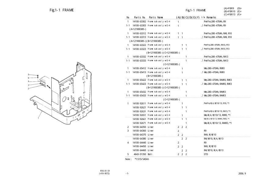 Nichiyu Forklift FBR10 50 Parts Manual 1