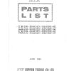 Nichiyu Forklift FBR9 to FBRA12 Parts List 1