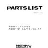 Nichiyu Forklift FBRF10 55 to FBRFW18 55 Parts Manual 1