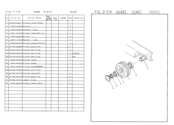Nichiyu Forklift FBRF10 55 to FBRFW18 55 Parts Manual 2