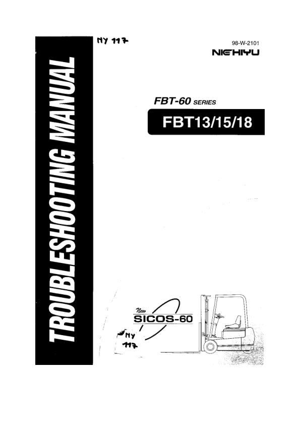 Nichiyu Forklift FBT13 60 FBT15 60 FBT18 60 Troubleshooting Manual 1
