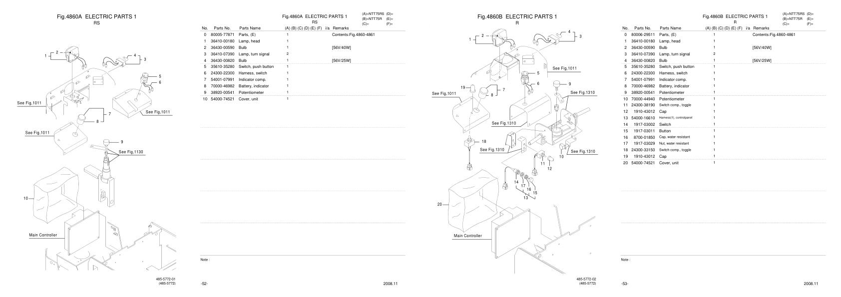 Nichiyu Forklift NTT75RS 70 Parts Manual 1