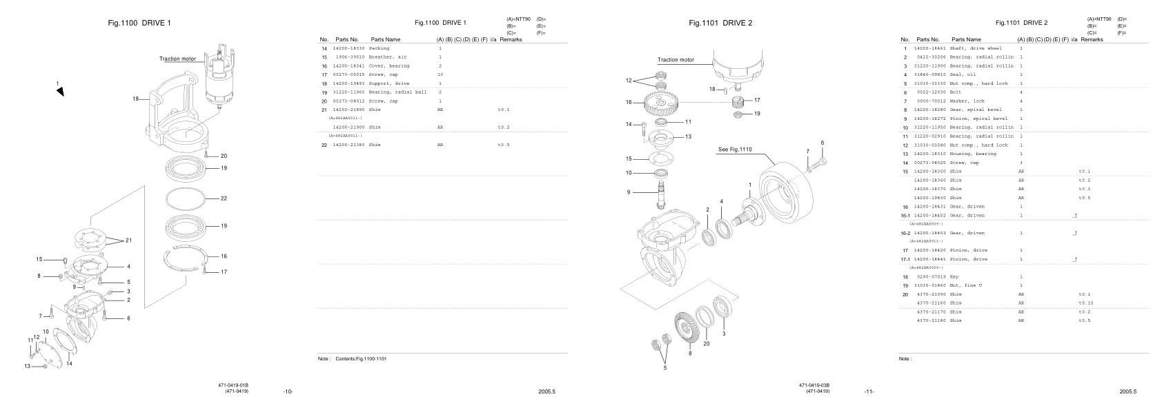 Nichiyu Forklift NTT90 50 Parts Manual 1