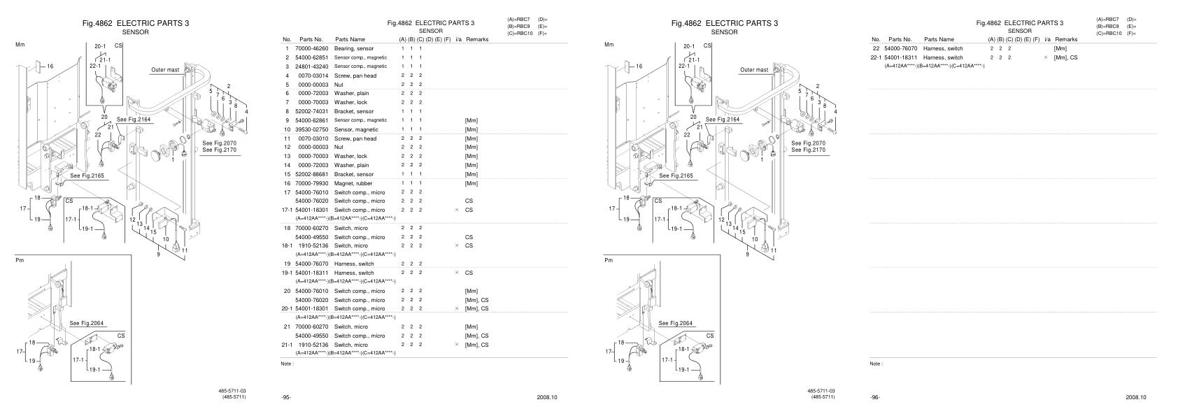 Nichiyu Forklift RBC 70 Parts Manual 1